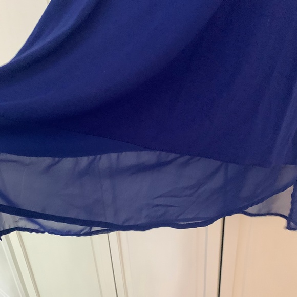 Vince Camuto Royal Blue Sheer Tank - Picture 4 of 5